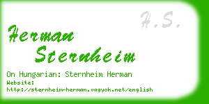 herman sternheim business card